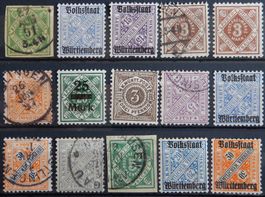 Württemberg Lot mit alten Werten II