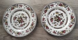 Lot 2 assiettes porcelaine