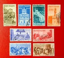 ITALIEN ITALIA SATZ REPUBBLICHE MEDIEVALI 1946 GEBRAUCHT