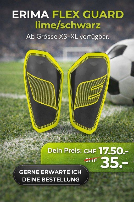 Erima Protezioni & Imbottiture: Erima Flex Guard lime/schwarz L – Nuovo e nell'imballaggio originale da Egerkingen venduto da vonarx_77