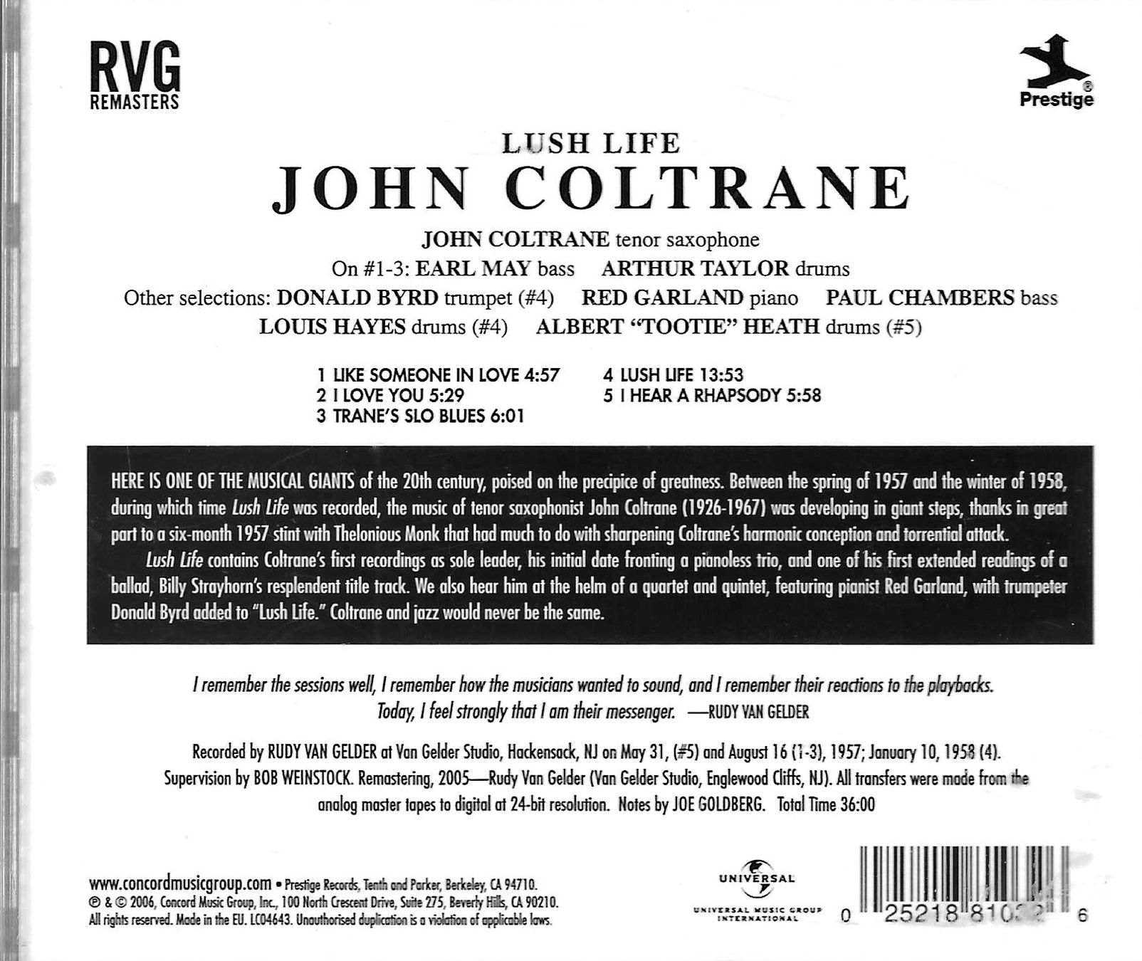 CD: John Coltrane - Lush Life – Usato da Savagnier venduto da Ne2065 1