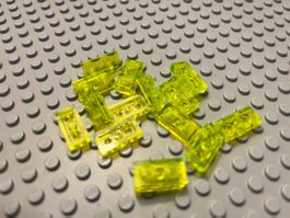 Lego 15x Platten 1x2 (3023)trans.neon