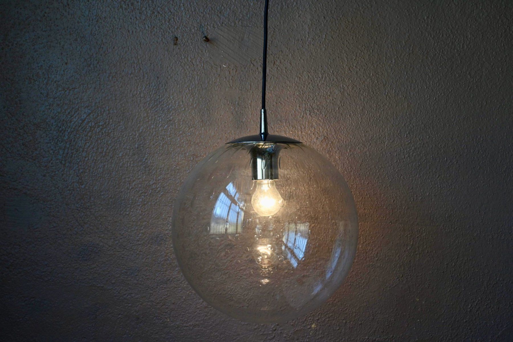 Suspension globe verre bullé Raak Amsterdam Space Age 1968 (Gebraucht ...