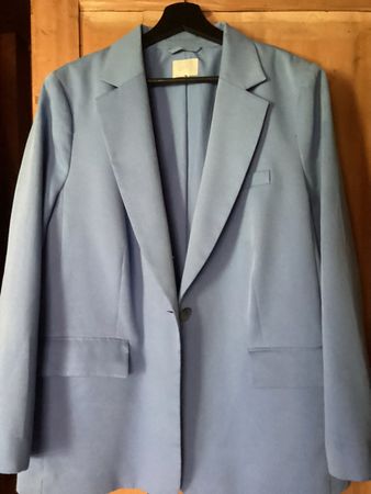 Oversized Baby Blue Damen Blazer Grösse l