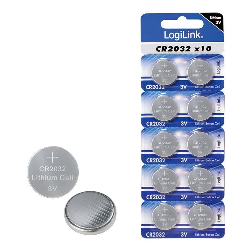 Caricatori & Batterie: Knopfzellen 10er-Pack, CR2032 LogiLink – Nuovo e nell'imballaggio originale da St. Gallen venduto da cointec 3