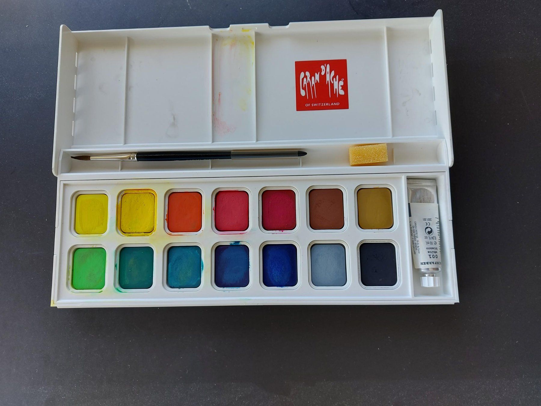 Colori: Caran d'Ache Wasserfarbkasten – Usato da Rain venduto da Europool 1