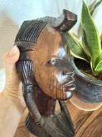 Holzkopf Figur geschnitzt Africa Dekoration 21cm Höhe