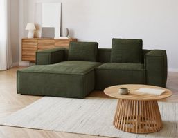 Kave Home Blok Sofa mit Chaiselongue – 240 cm –1 Jahr