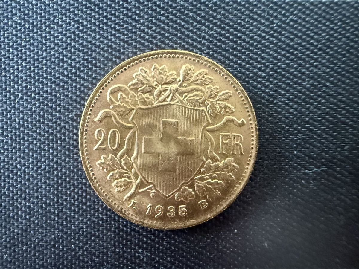 Alle Münzen: Gold Vreneli 20.- / 1935 – Gebraucht aus Lommiswil von tomboy02