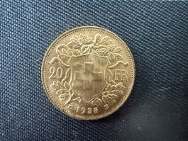 Gold Vreneli 20.- / 1935