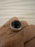 Ring mit Zirkonia und Onix gr46