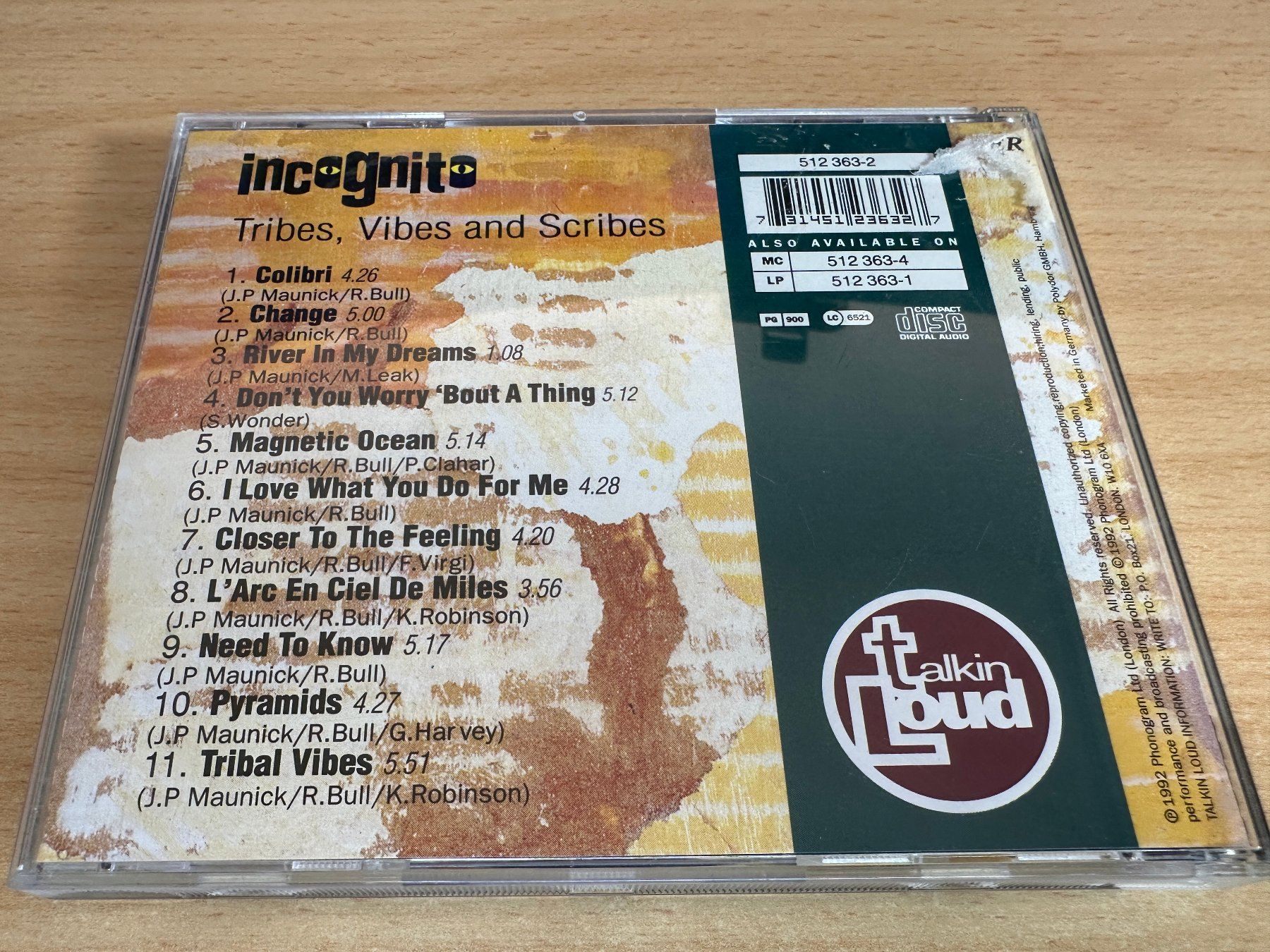 CD: Incognito – Tribes, Vibes And Scribes – Usato da Rikon im Tösstal venduto da Alpenmutz 1