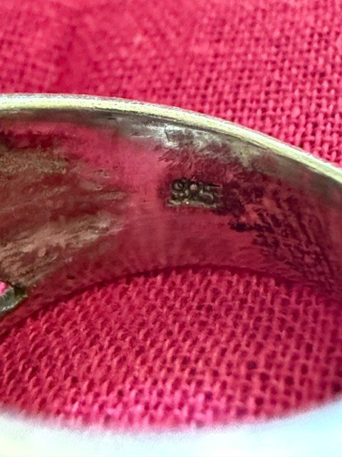 Anelli: Vintage Boho 925 Silber Ring mit Zirkonia – Usato da Osco venduto da Gatto_Nero 4