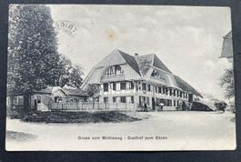 Gruss vom Mühleweg /Gasthof zum Bären, Waltrigen 1909