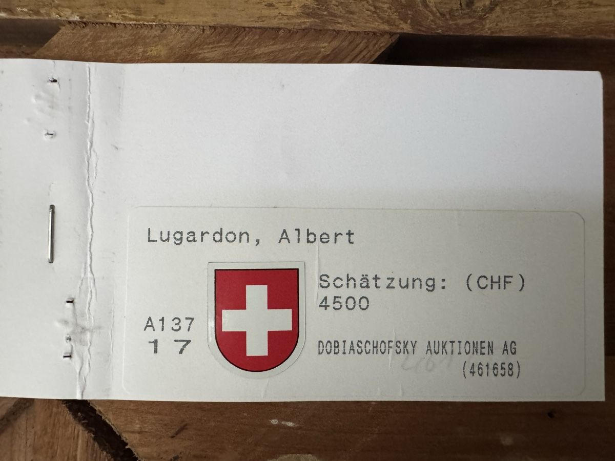 Dipinti: Albert Lugardon - Hirte mit Kühen auf der Alp – Usato da Solothurn venduto da milliondreams2012 7