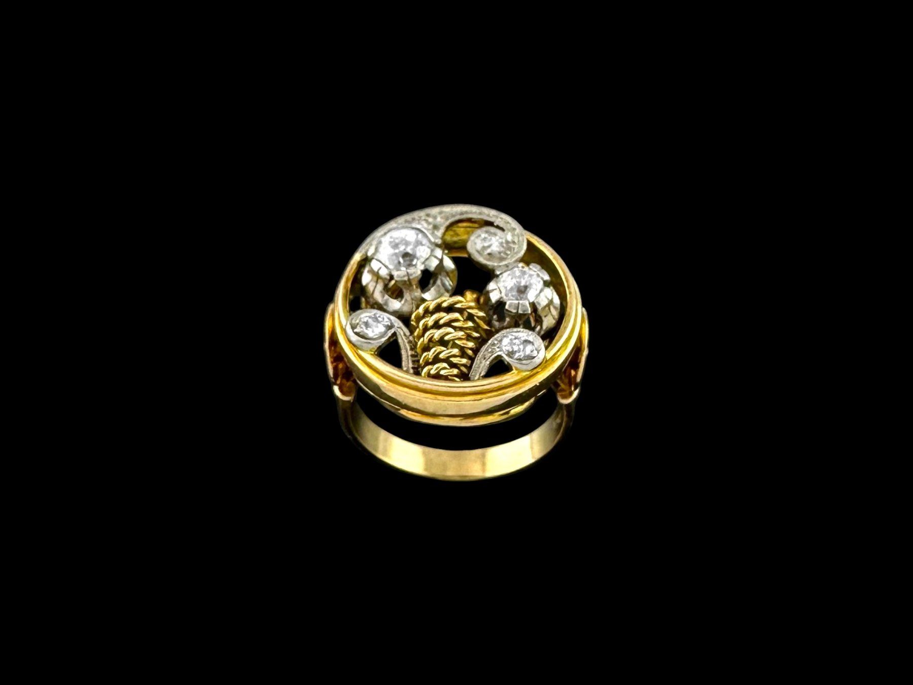 Anelli: Antiker Jugendstil - Diamantring um 1910 – Usato da Zuzwil SG venduto da artimmo 5