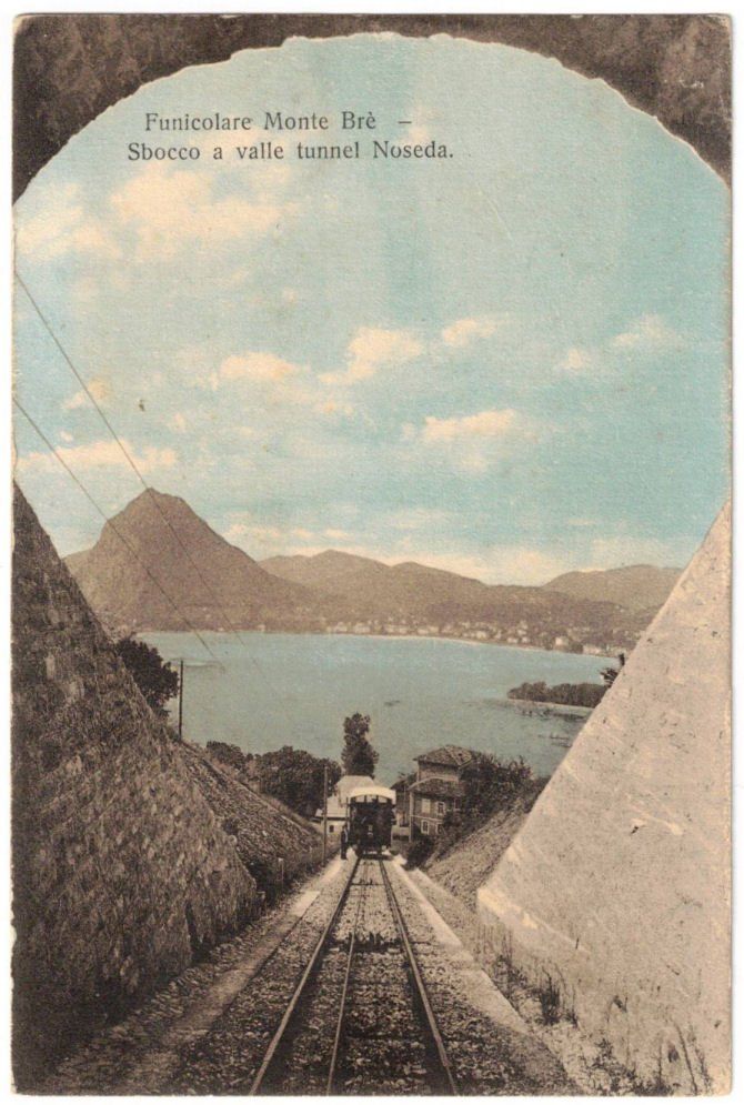 Cartoline postali: Lugano mit Standseilbahn Monte Bré – Usato da Binningen venduto da Mountainrider