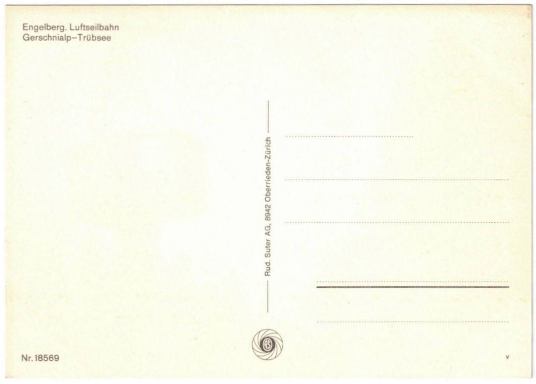 Cartoline postali: Engelberg - Luftseilbahn Gerschnialp--Trübsee – Usato da Binningen venduto da Mountainrider 1
