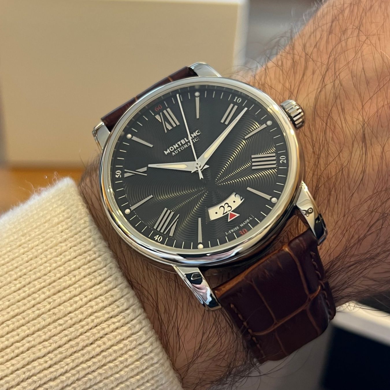 Montblanc Orologi: Montblanc 4810 Automatic Date Full Set 7390 – Usato da Carouge GE venduto da Watchaser 3