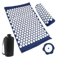 Shakti Akupressurmatte mit Kissen Massage Yoga Rücken - Blau