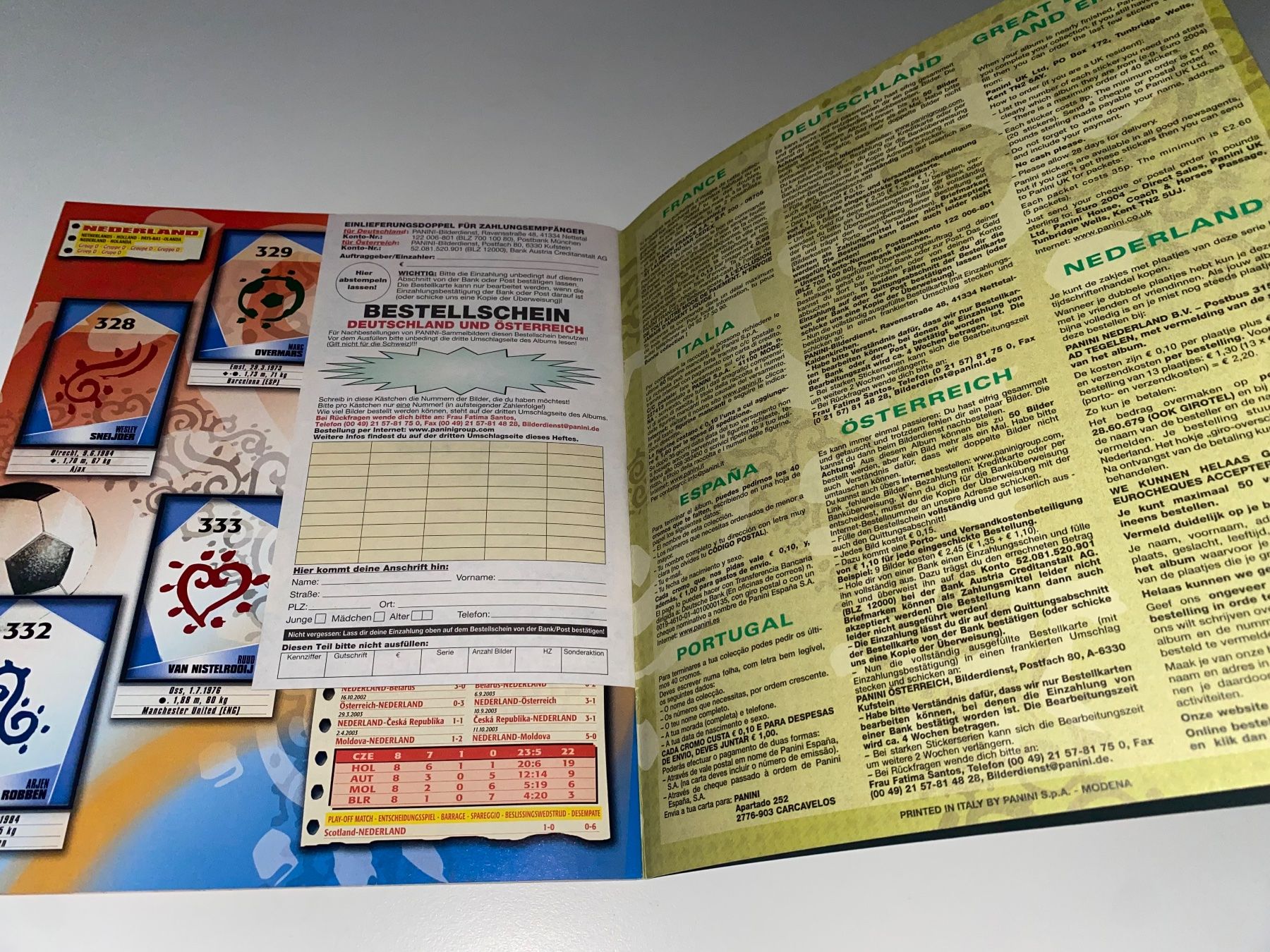 Panini Alben: Panini Leeralbum EM 2004. Mit Ronaldo. – Neu (gemäss Beschreibung) aus Hergiswil LU von FcMalkov 8