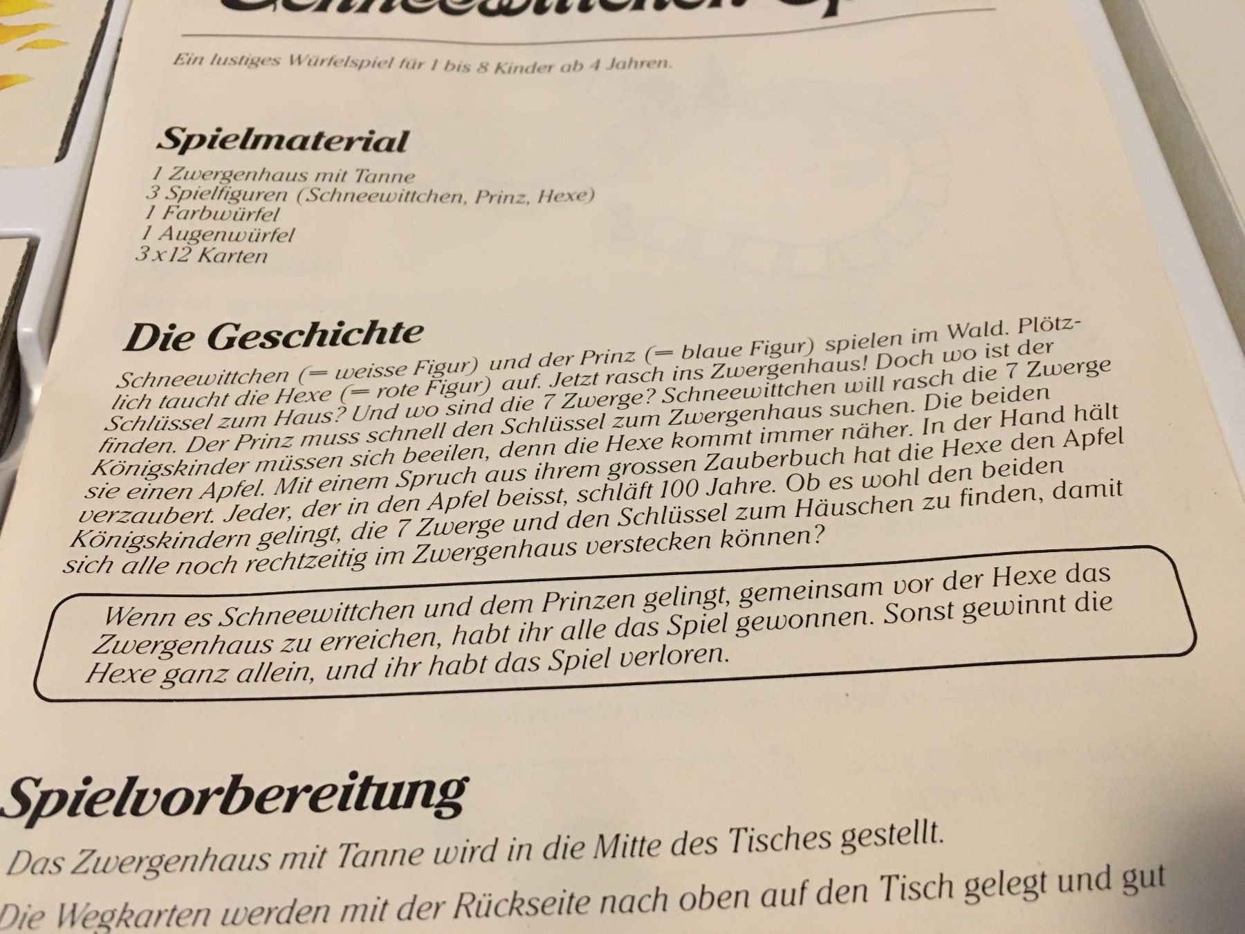 Giochi: Schneewittchen-Spiel - SILVA / Editoy - 1988 – Usato da Andwil SG venduto da Rainboli 8