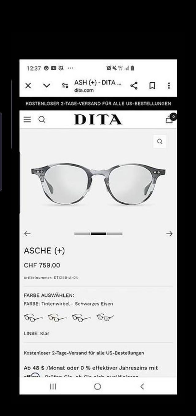 Occhiali & Lenti: Dita, Brille, Brillengestell, Brillenfassung, Titanium – Nuovo (secondo la descrizione) da Winterthur venduto da Sjull 1