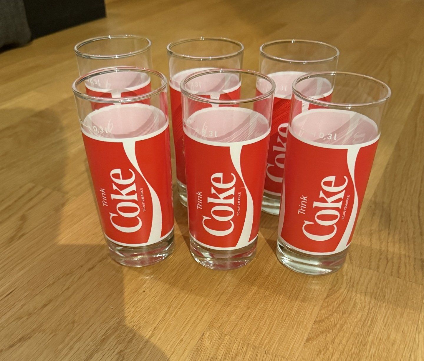 Coca-Cola Bicchieri: 6 originale Coca Cola Gläser – Usato da Bülach venduto da Murmy 1