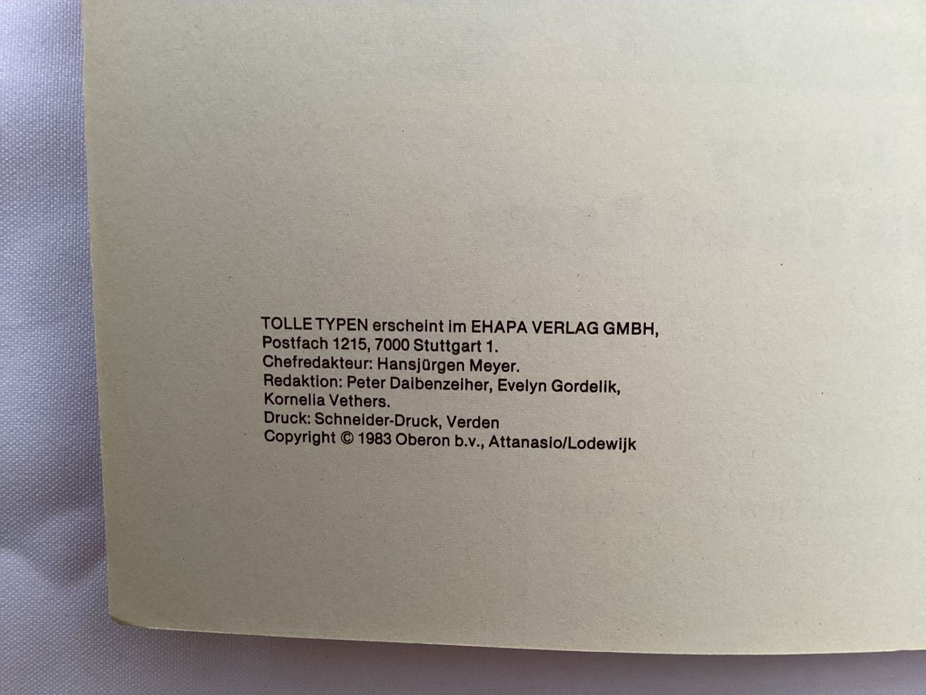 Fumetti: Tolle Typen 1 , 4 , 7 , 9 - Gratis Versand ! – Usato da Luzern venduto da ron_35 2