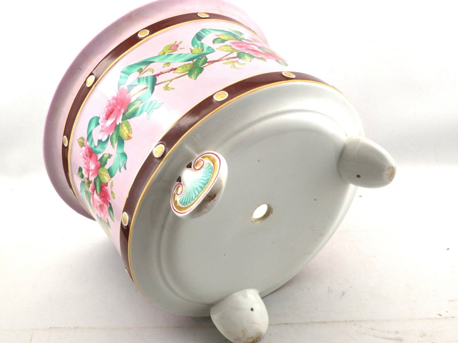 Blumentöpfe: Cache pot Minton 19e roses rubans Blumentopf Pflanzentopf – Gebraucht aus Noville von ceram 1
