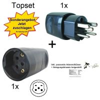 Topset Aktion Stecker + Kupplung T15 -10A 230-400V Porto 5.-