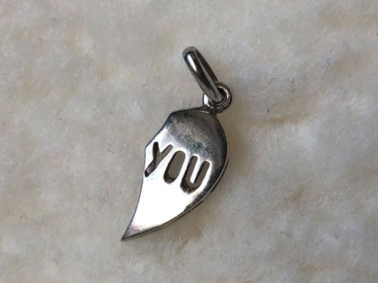Ciondoli: Pendentif cœur séparable aile YOU argent 925 silver – Usato da St-Aubin FR venduto da Tiweety