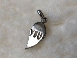 Pendentif cœur séparable aile YOU argent 925 silver