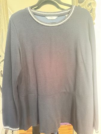 Ausgefallene T-Shirt Bluse- Dunkelblau-44-46