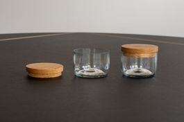 Salz- & Kräuterdosen (2er-Set), Eiche/Glas
