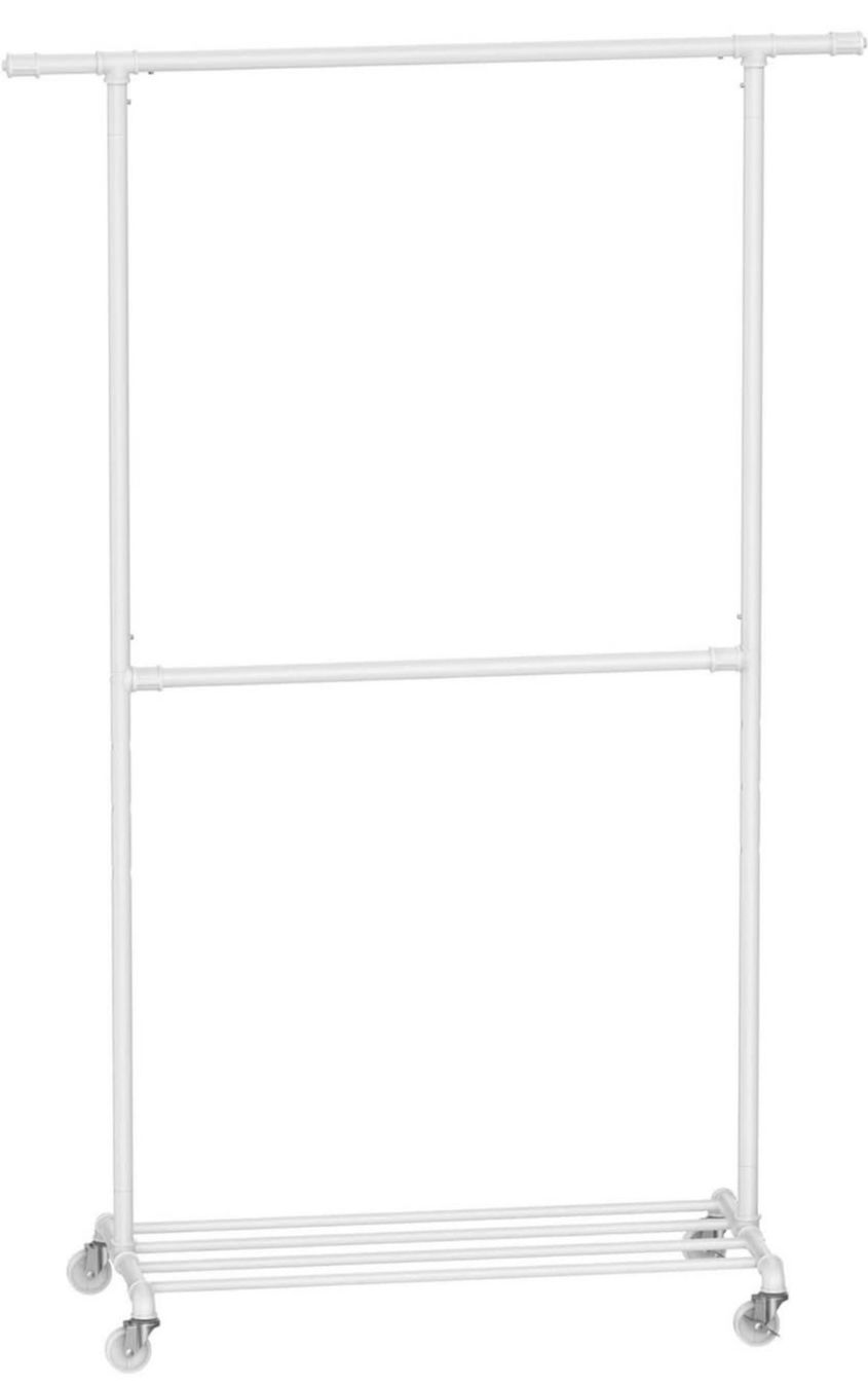 Sonstige Dekorationen & Accessoires: Weisser Kleiderständer/Kleiderstange Songmics, Rollen – Neu und originalverpackt aus Buchs SG von jul_298y