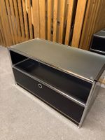 USM Style Haller Regal schwarz mit Glasplatte gebraucht