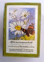 Blumenquartett 50er Jahre / Blumen Quartett mit 36 Karten