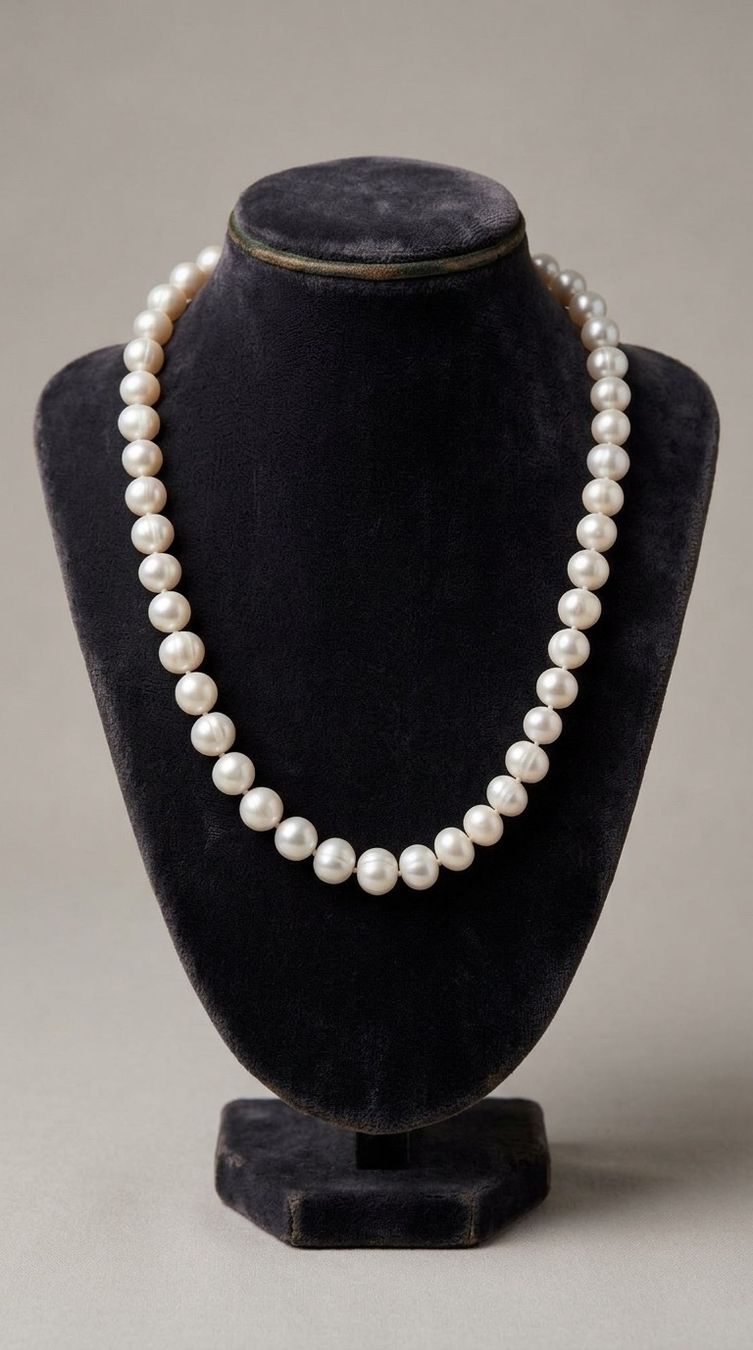 Perle (finte): Collier de perles 10 mm – Nuovo e nell'imballaggio originale da St-Maurice venduto da Sandrinette123