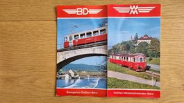 Alte BD & WM Bahn Prospekte