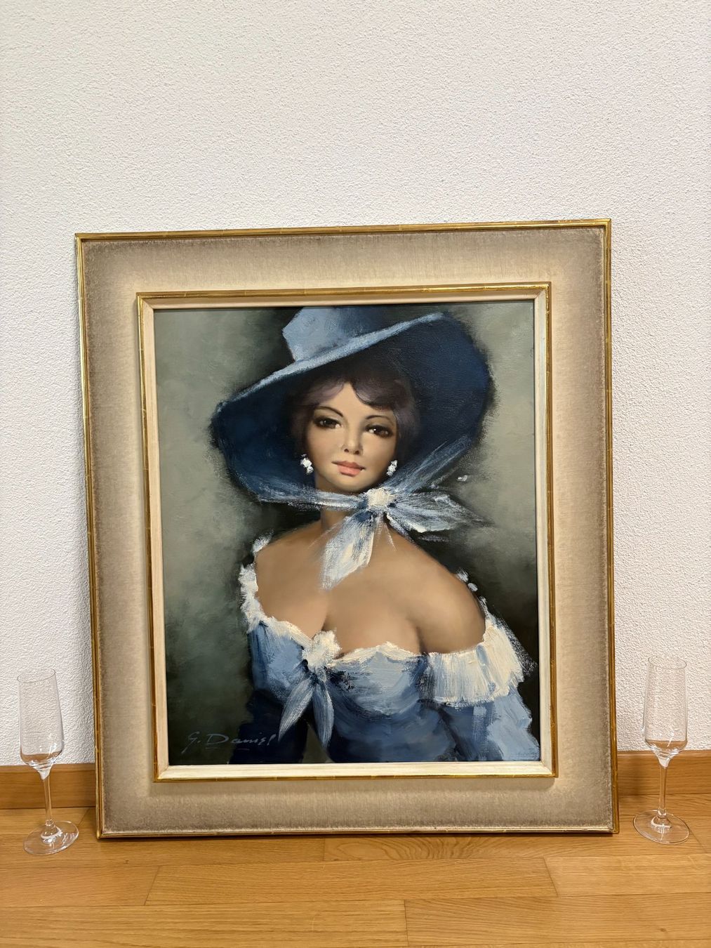 Tableaux: 71x81/ G.Daniel/ Öl Gemälde elegante Dame wunderhübsch – D'occasion à Ottenbach par TimelessEmotions. 2