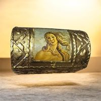 Dekorative Holzschatulle mit Botticelli-Motiv – Schmuckkaste