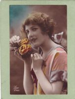 Kitsch Frau mit Blumen 1931