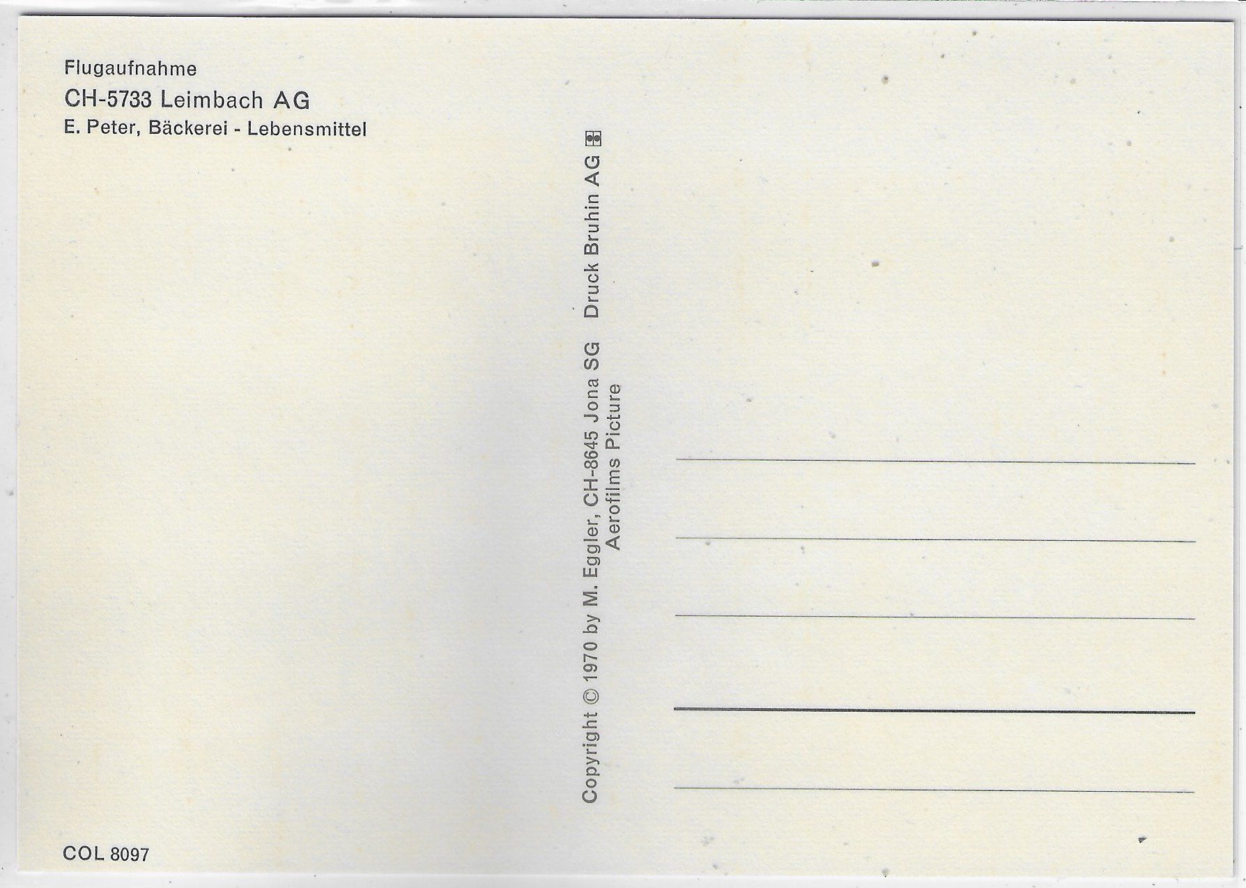 Cartoline postali: Flugaufnahme Leimbach AG – Usato da Ettingen venduto da Kartenplanet 1