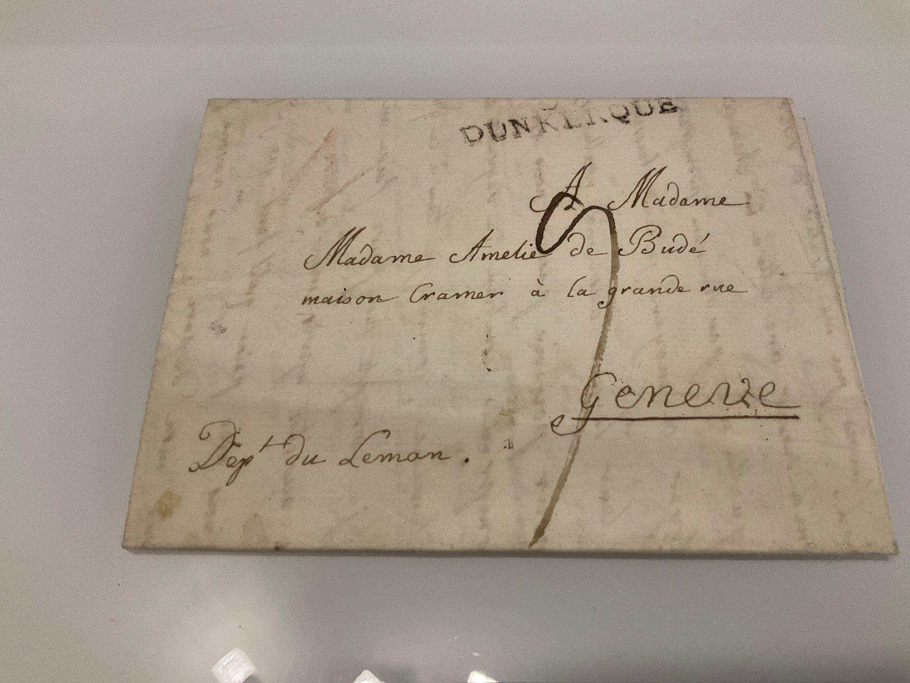 Tutti i francobolli: Eingehender FB mit Umfangreichen Inhalt, Dünkirchen-Genf – Usato da Rheinfelden venduto da ricci62