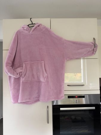 Pull relax rose pale tissu polaire L-XL