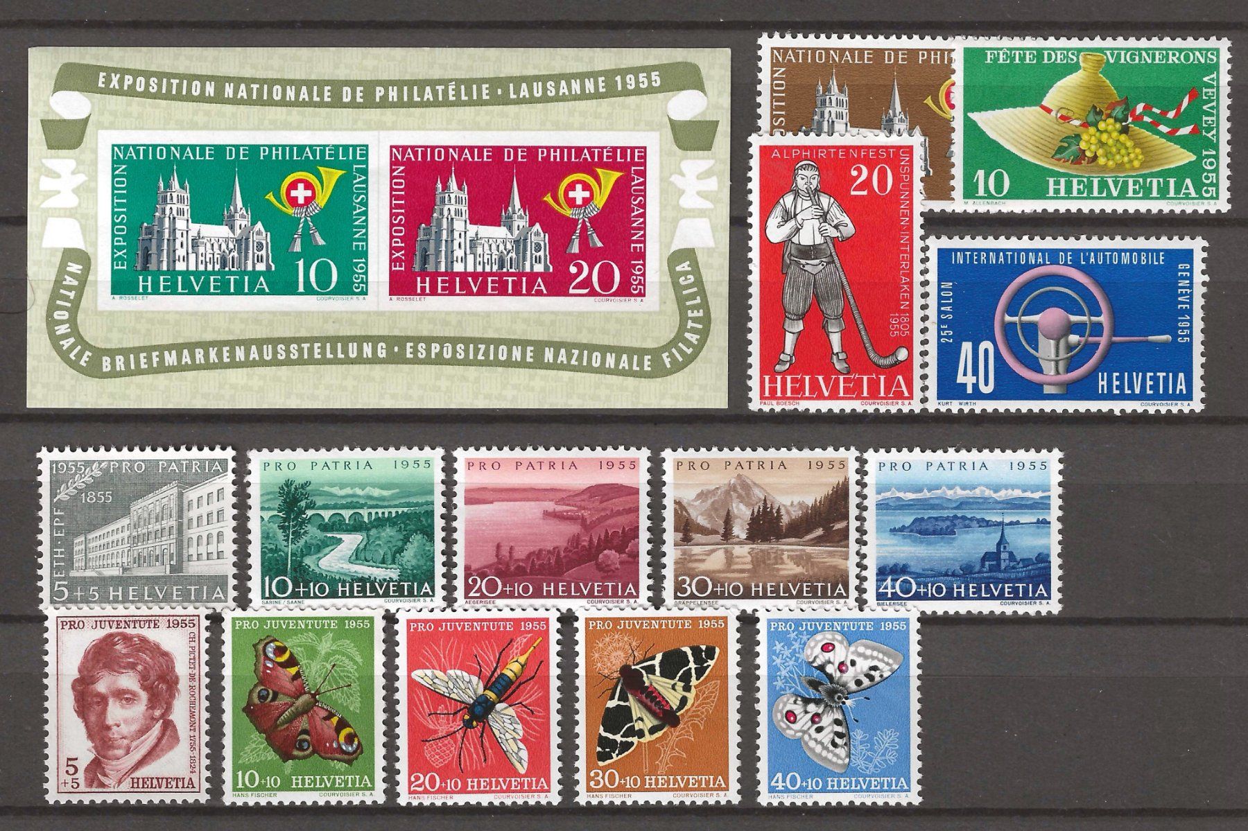 Tutti i francobolli: postfrische Ausgaben von 1955 ** – Nuovo (secondo la descrizione) da Gümligen venduto da Geniusbuy