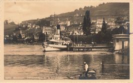 Montreux débarcadère de la rouvenaz boot battello