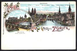 Litho Zürich, Gesamtansicht mit Mythen,
