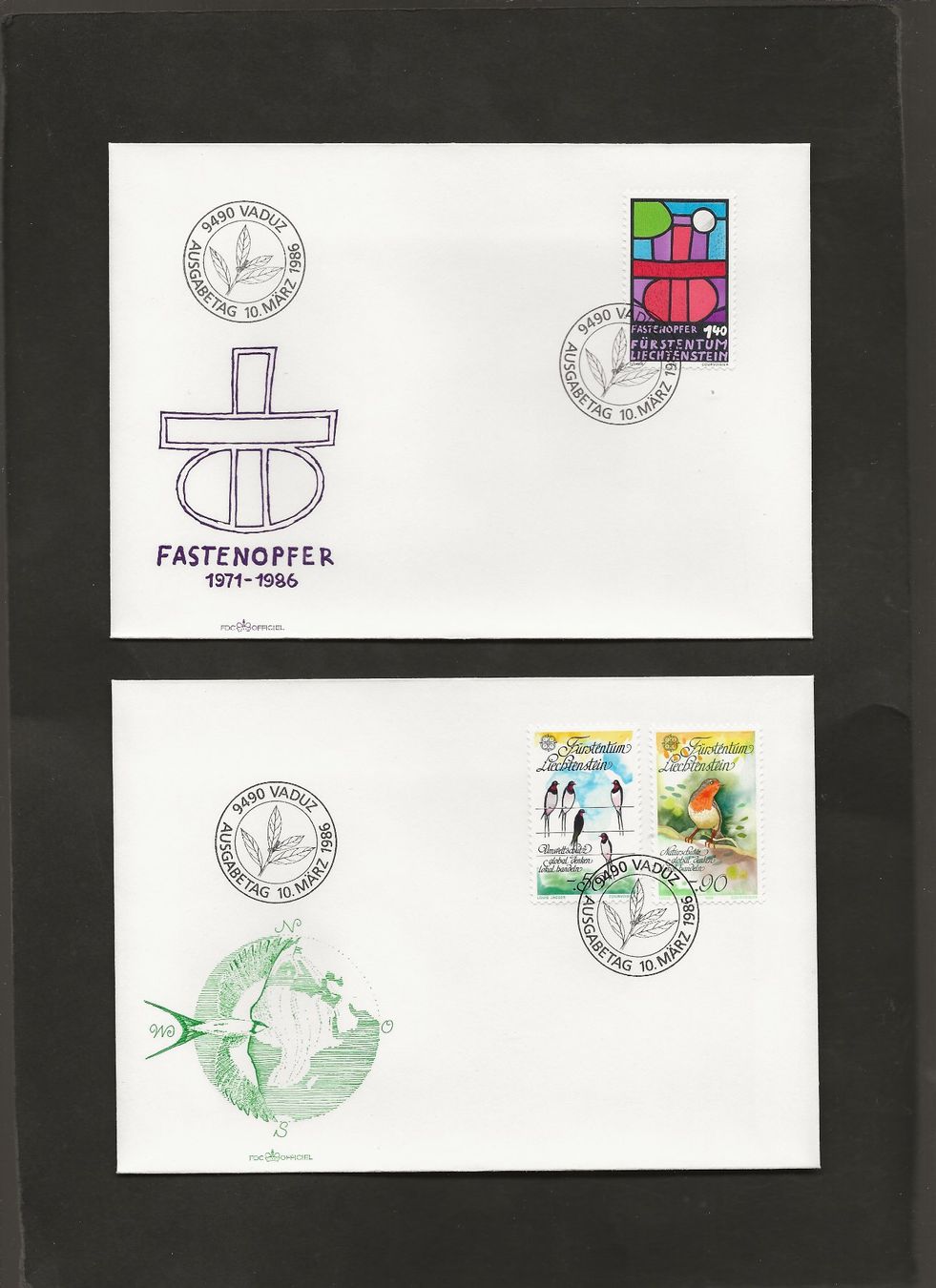 Tutti i francobolli: 16 FDC Liechtenstein 1984 bis 1986 – Usato da Au ZH venduto da xelagreb01 8